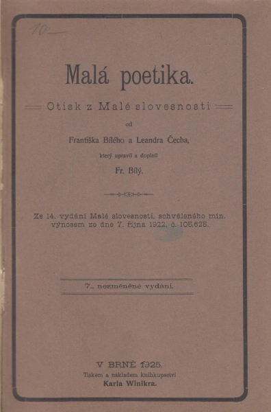 malá poetika