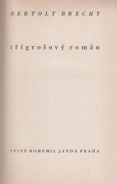 třígrošovýromán